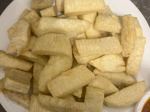 fried yam & stew (50pcs)