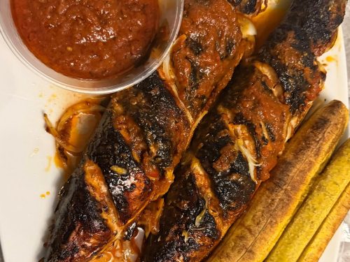 grilled fish platter (mackerel)